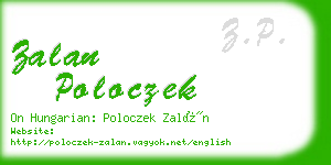 zalan poloczek business card